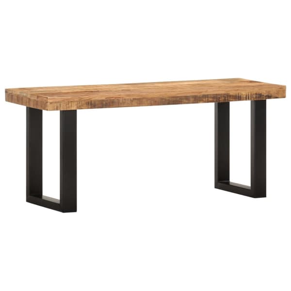 Eteis- & säilytyspenkit - Living Penkki 110 cm karkea mangopuu ja teräs