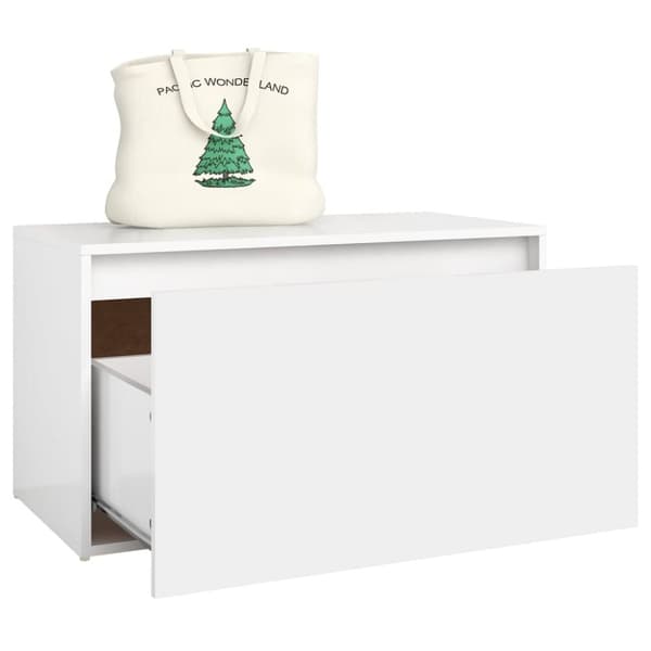 Förvaringsbänkar & hallbänkar - Living Hallbänk vit 80x40x45 cm spånskiva