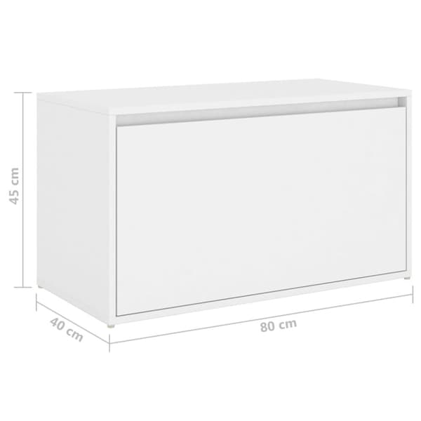 Förvaringsbänkar & hallbänkar - Living Hallbänk vit 80x40x45 cm spånskiva