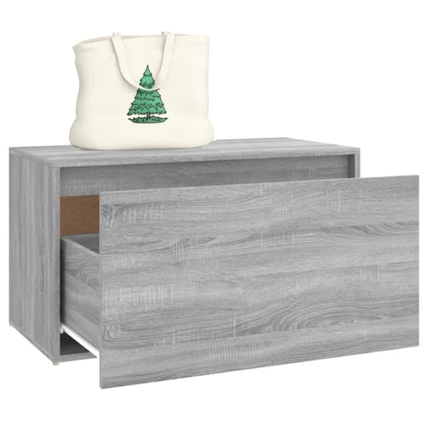 Förvaringsbänkar & hallbänkar - Living Hallbänk 80x40x45 cm grå sonoma-ek konstruerat trä