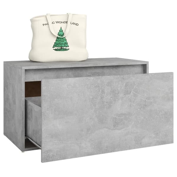 Förvaringsbänkar & hallbänkar - Living Hallbänk betonggrå 80x40x45 cm spånskiva
