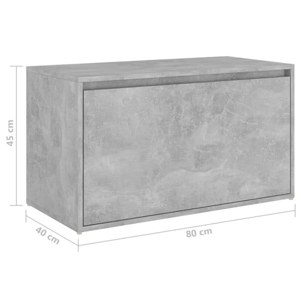 Förvaringsbänkar & hallbänkar - Living Hallbänk betonggrå 80x40x45 cm spånskiva