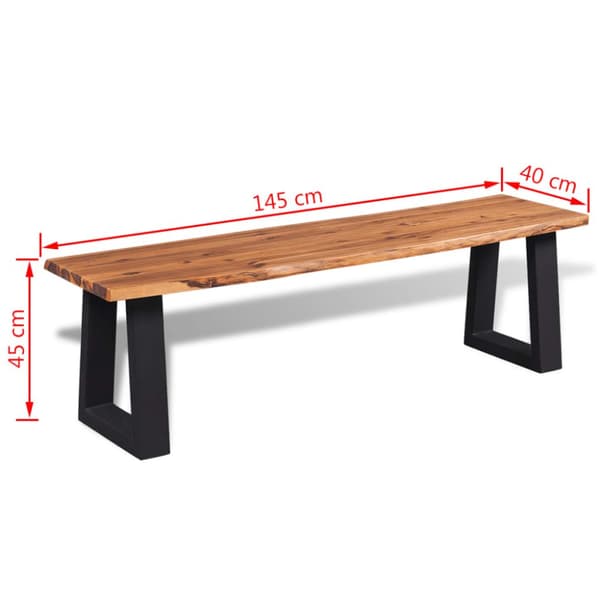 Penkki kiinteä akaasiapuu 145 cm - Penkki - Penkit - Home & Living
