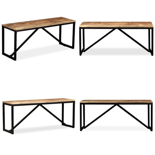 Penkki kiinteä mangopuu 110x35x45 cm - Penkki - Penkit - Home & Living