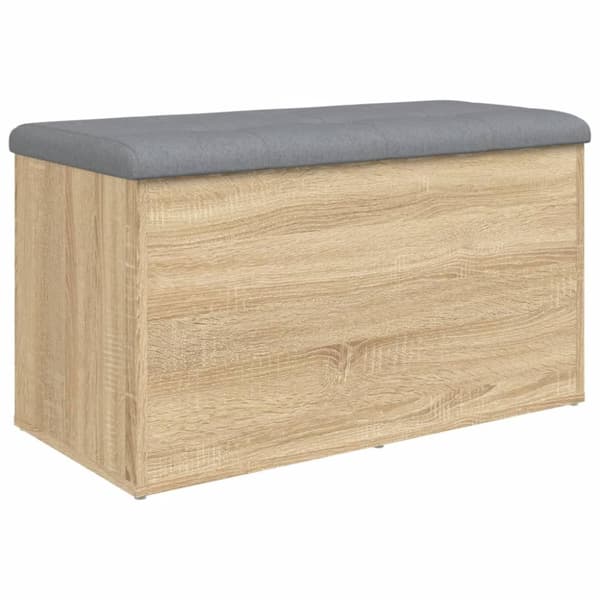 Förvaringsbänk sonoma-ek 82x42x45 cm konstruerat trä