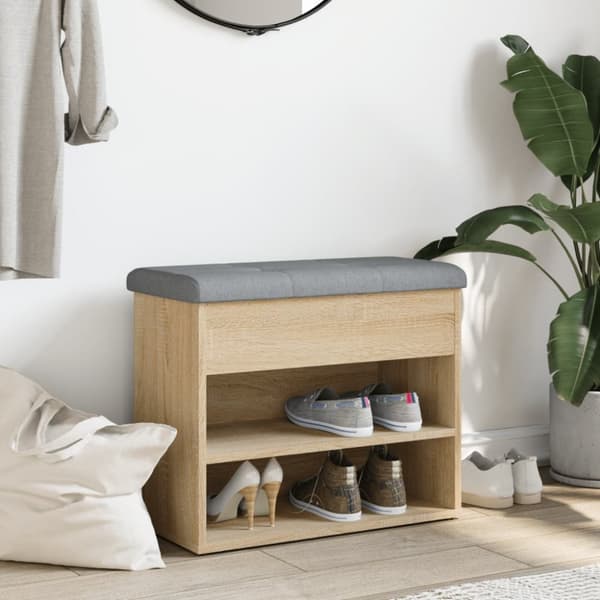 Skobänk sonoma-ek 62x32x50 cm konstruerat trä