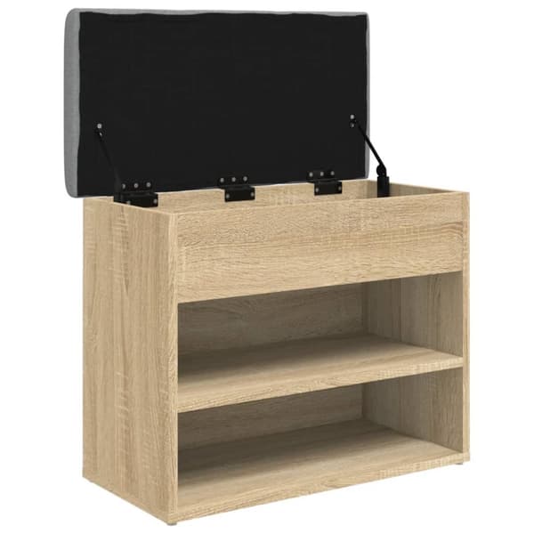 Skobänk sonoma-ek 62x32x50 cm konstruerat trä
