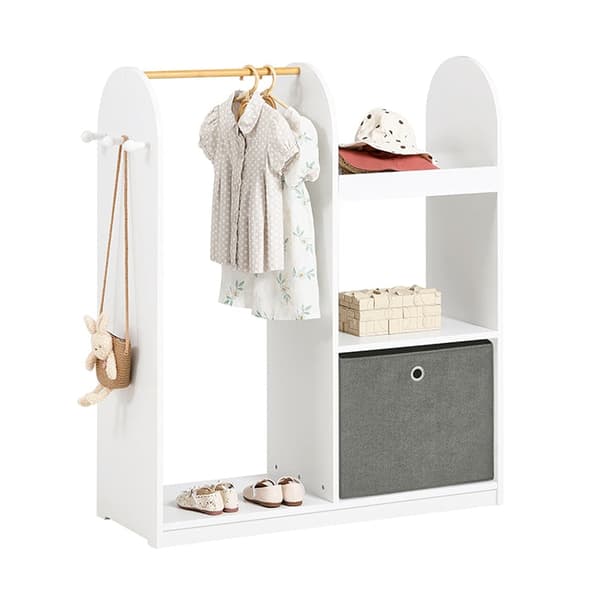 Rootz Barngarderob - Barnkläder Organizer - Förvaringsenhet - MDF och non-woven tyg - Barnvänlig höjd - 97cm x 108cm x 35cm