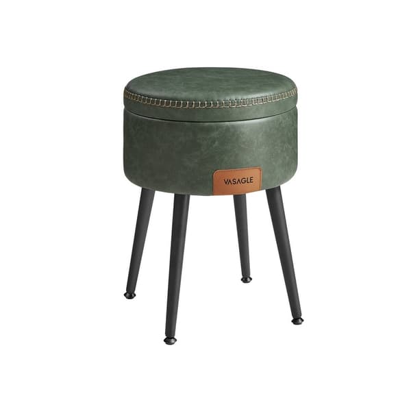 Rootz Forest Green Steel -retkeilypenkki - Säilytyspenkki - Ulkoistuimet - Erittäin elastinen vaahto - PU-synteettinen nahka - Vaneri - 38,2 cm x 44,4