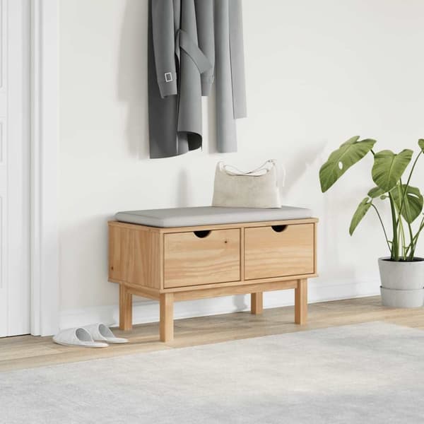 vidaXL Gangbenk OTTA 80x40x45 cm heltre furu
