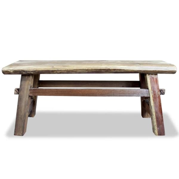 Bänk massivt mahognyträ 100x28x43 cm