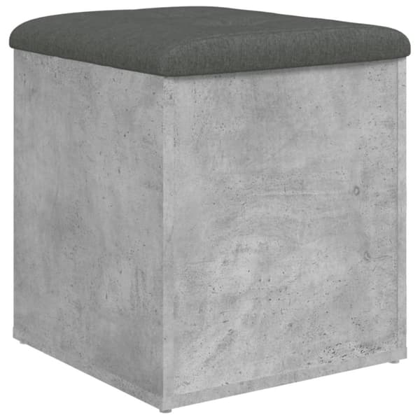 Förvaringsbänk betonggrå 42x42x45 cm konstruerat trä