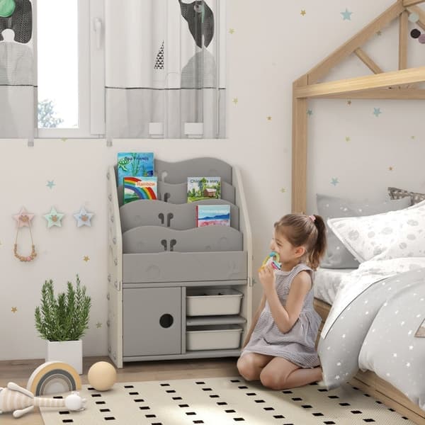 Rootz lastenhuoneen hyllyhylly - Kirjahylly - Kaappi - Lasten organisointitaidot - HDPE - 67cm x 29cm x 98cm