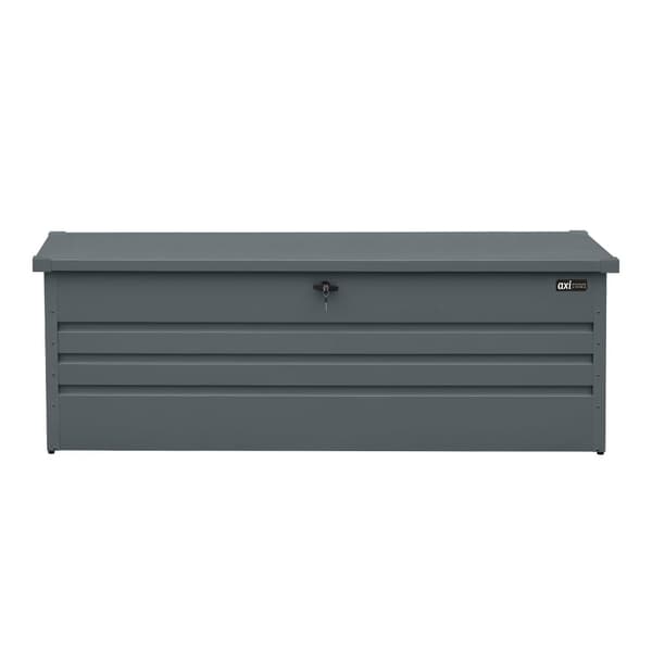AXI Miles Ulkoiluarkku Metalliarkku Antrasiitti 1000 | Puutarha- ja ulkoiluarkku, jossa on pohja ja lukko | Puutarha-arkku / 185 x 82 x 75 cm / 185 x