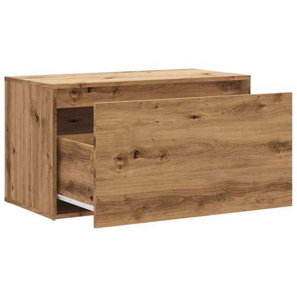 vidaXL Gangbenk 80x40x45 cm artisan eik konstruert tre