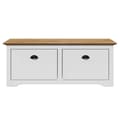 Miniatyrbilde 5 av 10: vidaXL Gangbenk BODO hvit og brun 114x40x45 cm