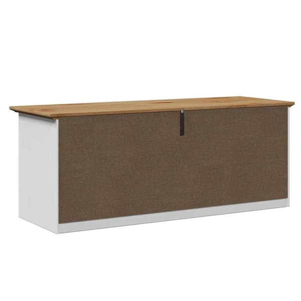 vidaXL Gangbenk BODO hvit og brun 114x40x45 cm