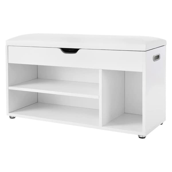 Skobänk med 3 fack och 1 förvaringsutrymme med bekväm sits - H44 cm
