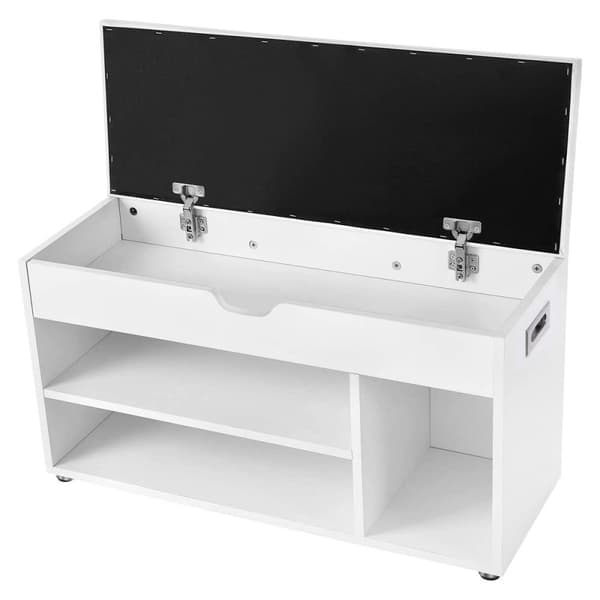 Skobänk med 3 fack och 1 förvaringsutrymme med bekväm sits - H44 cm