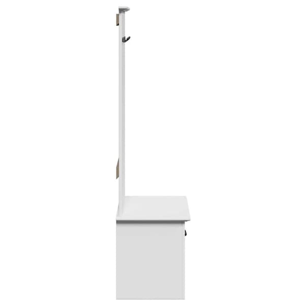 vidaXL entréskab med kroge BODO 50x40x157 cm hvid