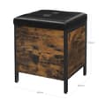 Miniatyrbillede 6 af 6: SEAT BOX - Opbevaring afføring - Bænk - Industriel stil - Brun/sort