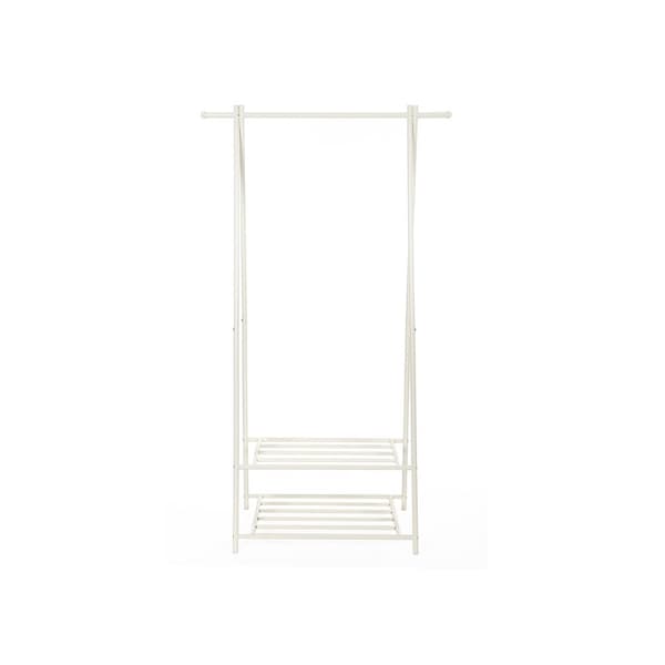 Tøjstativ - med skostativ - Metal - Crème White