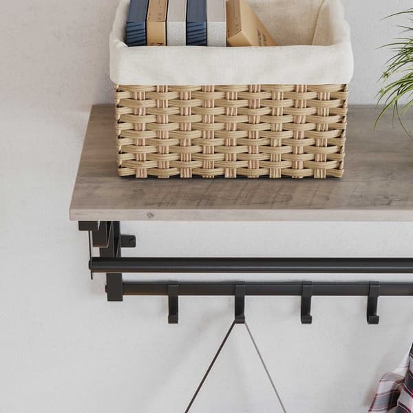 Wall Coat Rack - Wall Garderobe - Coat Rack - Vintage Gray / Black