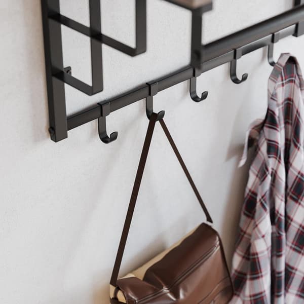 Wall Coat Rack - Wall Garderobe - Coat Rack - Vintage Gray / Black