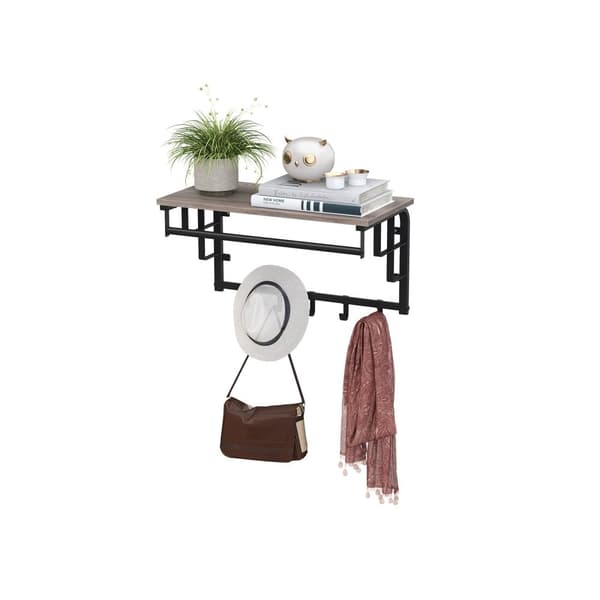 Wall Coat Rack - Wall Garderobe - Coat Rack - Vintage Gray / Black