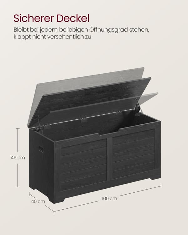 Shoe Bank - med lagringsutrymme - Country Style - Ebony Black