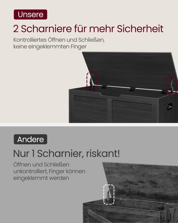 Shoe Bank - med lagringsutrymme - Country Style - Ebony Black