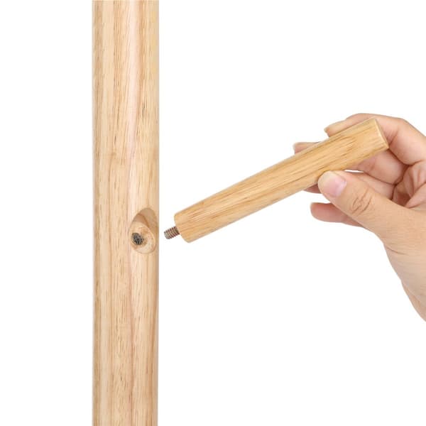 Coat Rack - fristående garderob - Trädformat - massivt trä - med 8 krokar