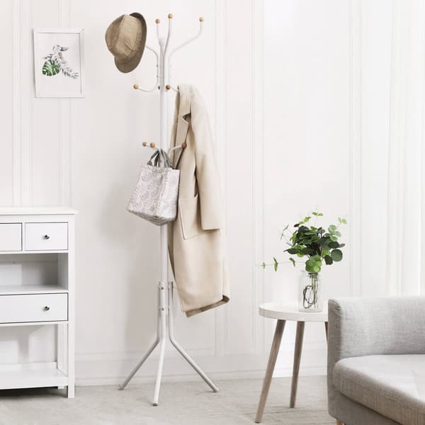 Frakke rack - robust - metal - 182 cm - hvid