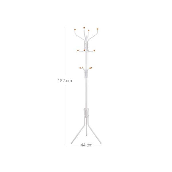 Frakke rack - robust - metal - 182 cm - hvid