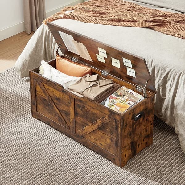 Schoenbank - Zitbox - Lelulaatikko - säilytyskaappi - Vintage Brown
