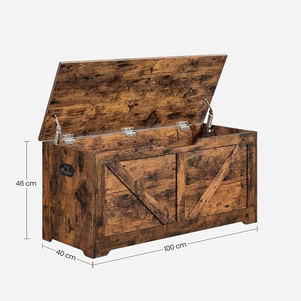 Schoenbank - Zitbox - Lelulaatikko - säilytyskaappi - Vintage Brown