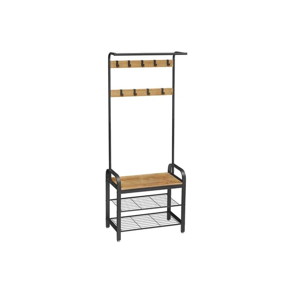 Coat Rack - Shoe Rack - med 9 krokar - Industriell design
