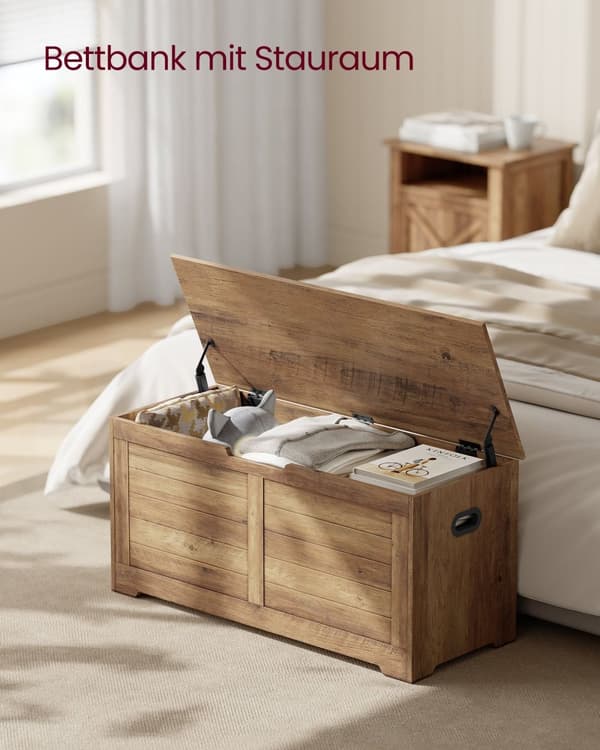 Shoe Bank - med lagringsutrymme - Country Style - Honey Brown