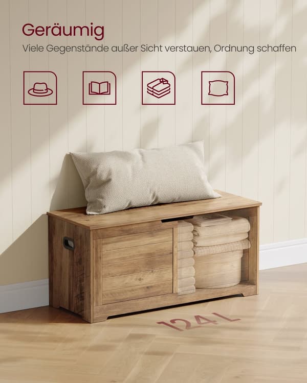 Shoe Bank - med lagringsutrymme - Country Style - Honey Brown