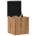 Miniatyrbilde 7 av 11: vidaXL Oppbevaringsbenk artisan eik 42x42x45 cm konstruert tre