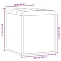 Miniatyrbilde 10 av 11: vidaXL Oppbevaringsbenk artisan eik 42x42x45 cm konstruert tre