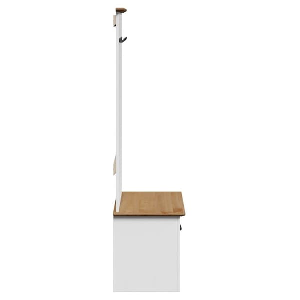 vidaXL entréskab med kroge BODO 50x40x157 cm hvid og brun