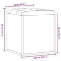 Pikkukuva 10 / 11: vidaXL Säilytyspenkki vanhaa puuta 42x42x45 cm lastulevy