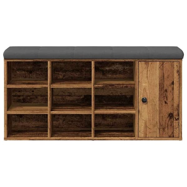 vidaXL Kenkäteline vanha puu 102x32x50 cm tekninen puu