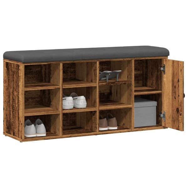 vidaXL Skobenk gammelt tre 102x32x50 cm konstruert tre