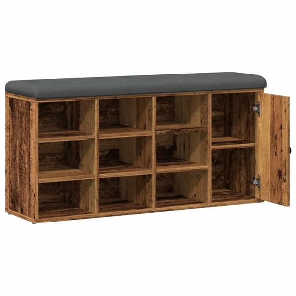 vidaXL Skobenk gammelt tre 102x32x50 cm konstruert tre