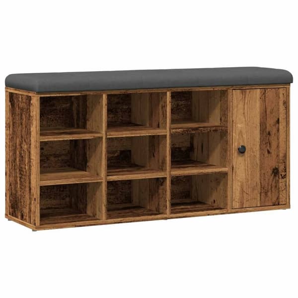 vidaXL Skobenk gammelt tre 102x32x50 cm konstruert tre