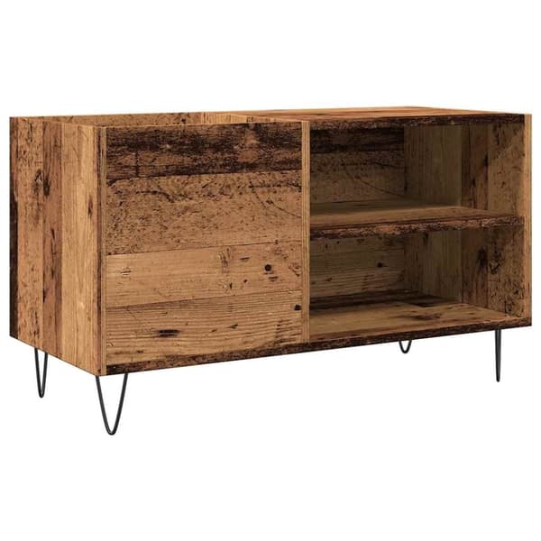 vidaXL Stereobänk åldrat trä 84,5x38x48 cm konstruerat trä