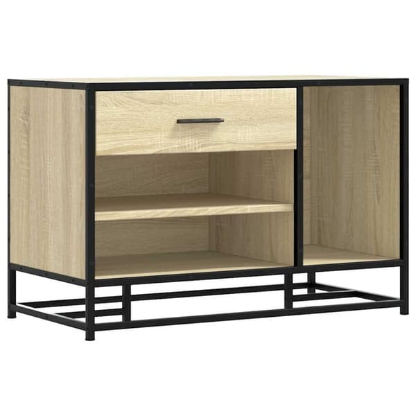 vidaXL Skobenk sonoma eik 80x40x53,5 cm konstruert tre og metall