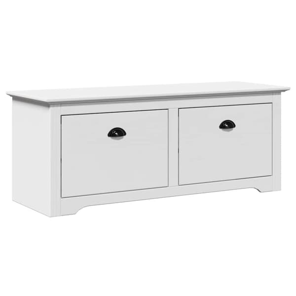 vidaXL Hallbänk BODO vit 114x40x45 cm